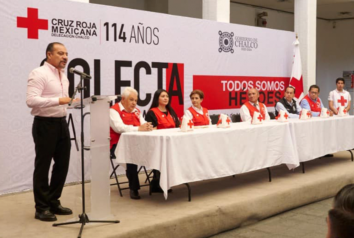 Boletín 269.- Gobierno de Chalco inicia la Colecta Anual de la Cruz Roja  Mexicana