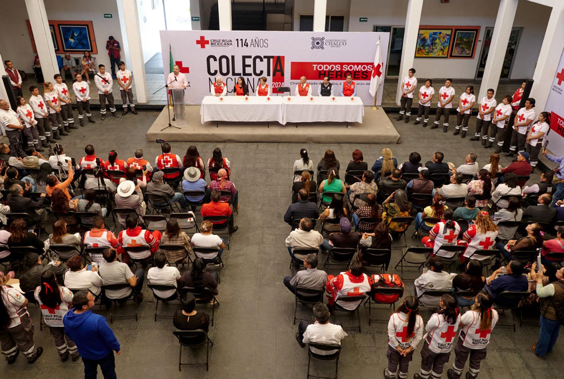 Boletín 269.- Gobierno de Chalco inicia la Colecta Anual de la Cruz Roja  Mexicana