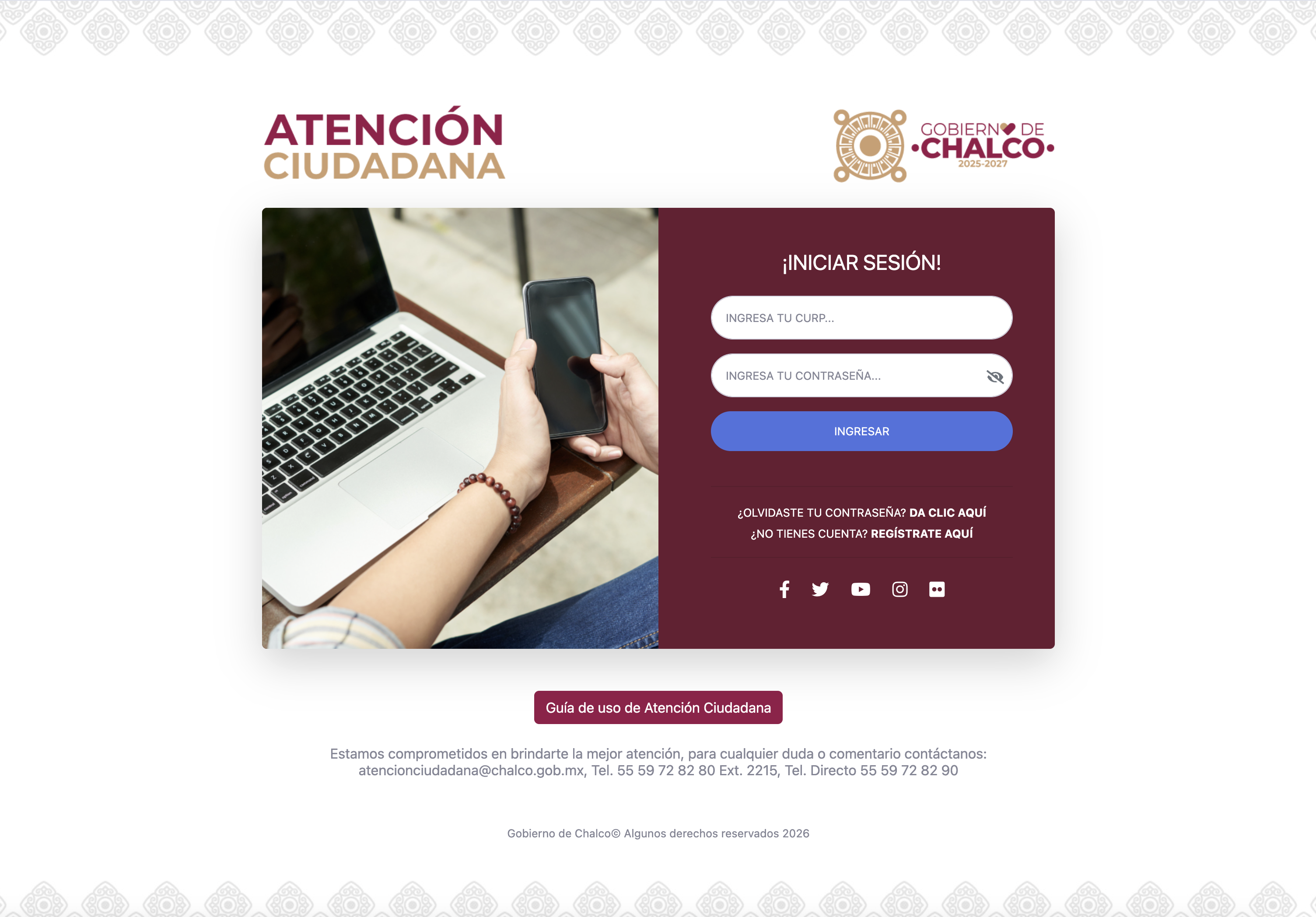 Acceso al portal de Atención Ciudadana