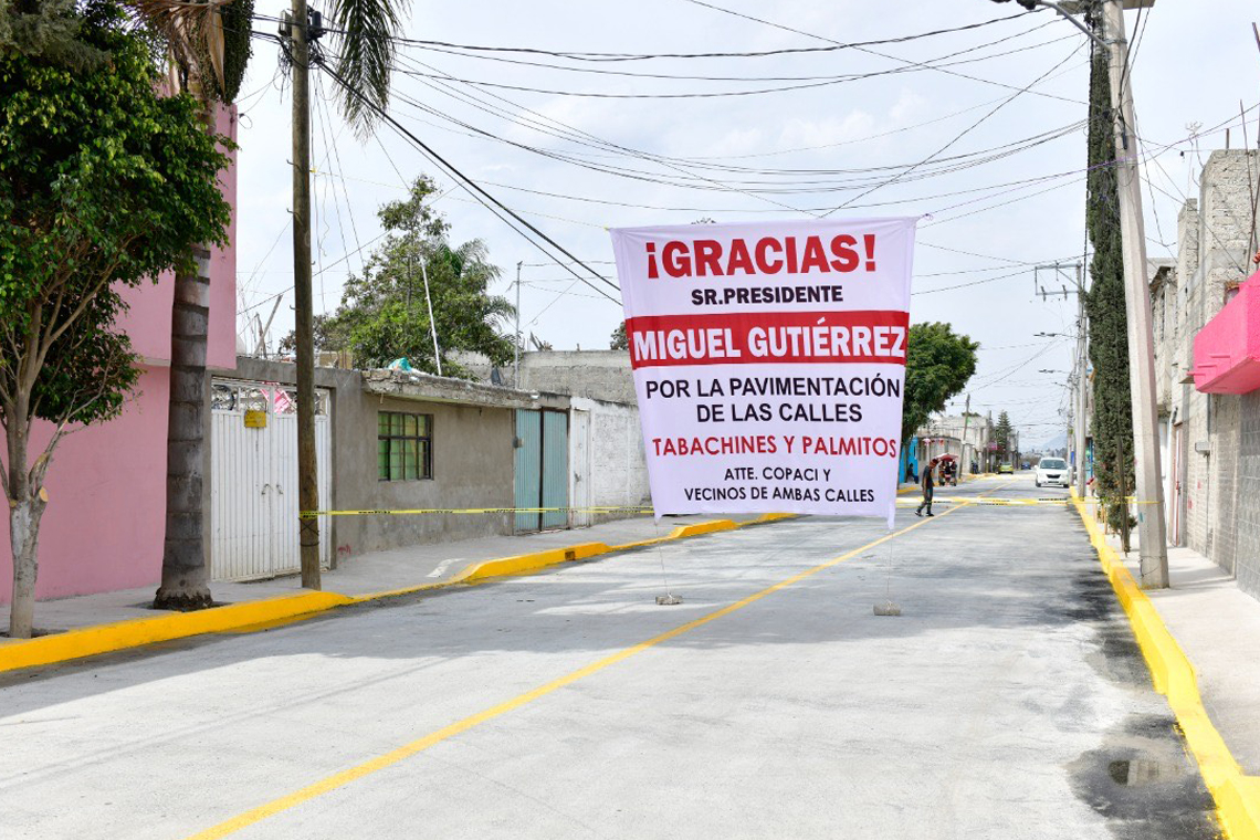 Boletín 304.-Miguel Gutiérrez entrega dos obras de pavimentación en Jardines de Chalco
