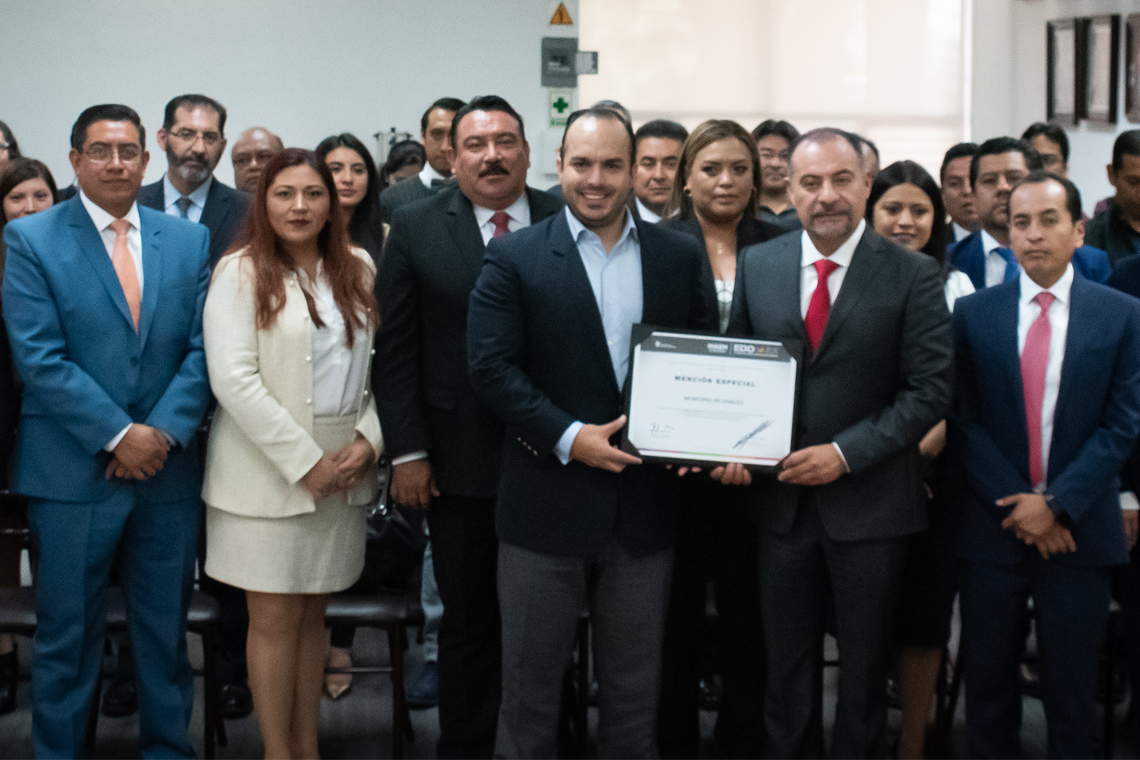 Boletín 125.-Gobierno de Chalco recibe Mención Especial del Instituto Hacendario del Estado de México.