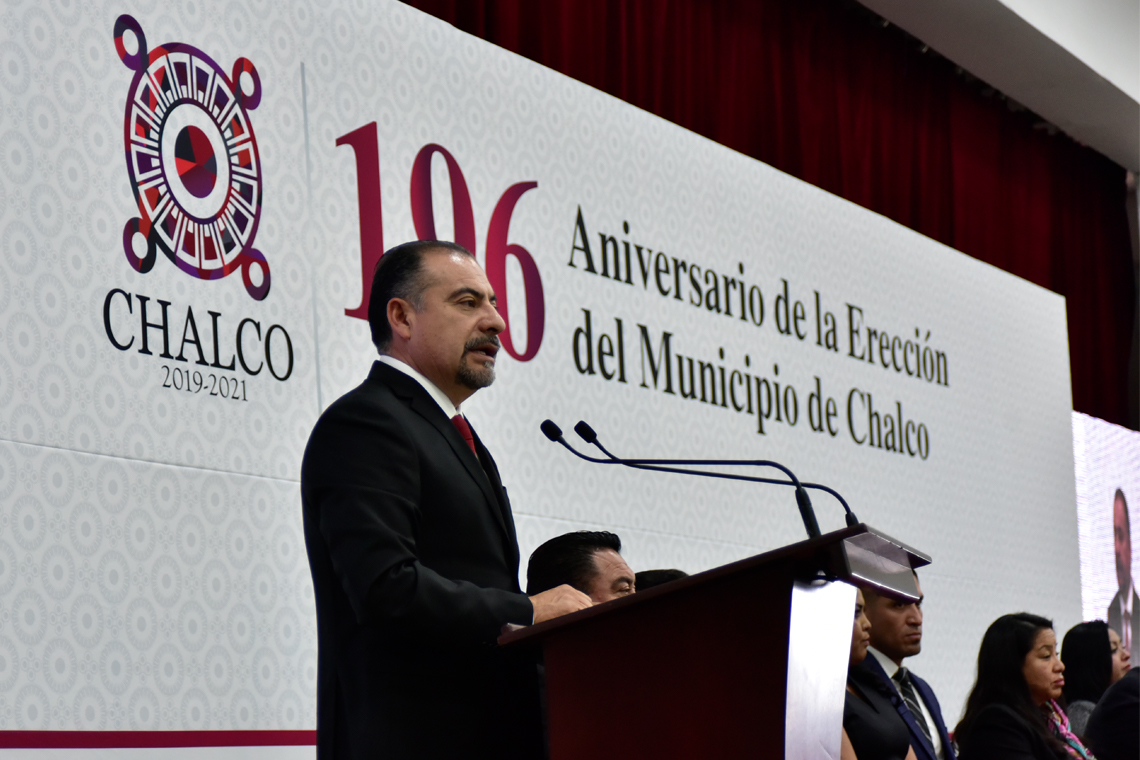 Boletín 141.-Miguel Gutiérrez conmemora el 196 Aniversario del Municipio de Chalco