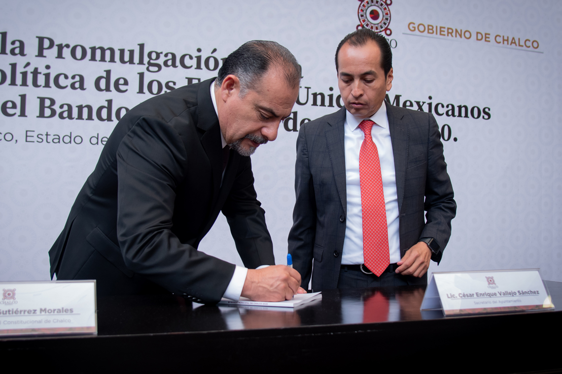 Boletín 143.- Miguel Gutiérrez publica el Bando Municipal 2020 para Chalco
