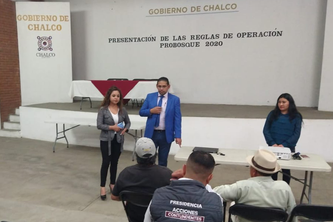 Boletín 149.-Dirección de Ecología del Gobierno de Chalco vincula a ejidatarios con PROBOSQUE