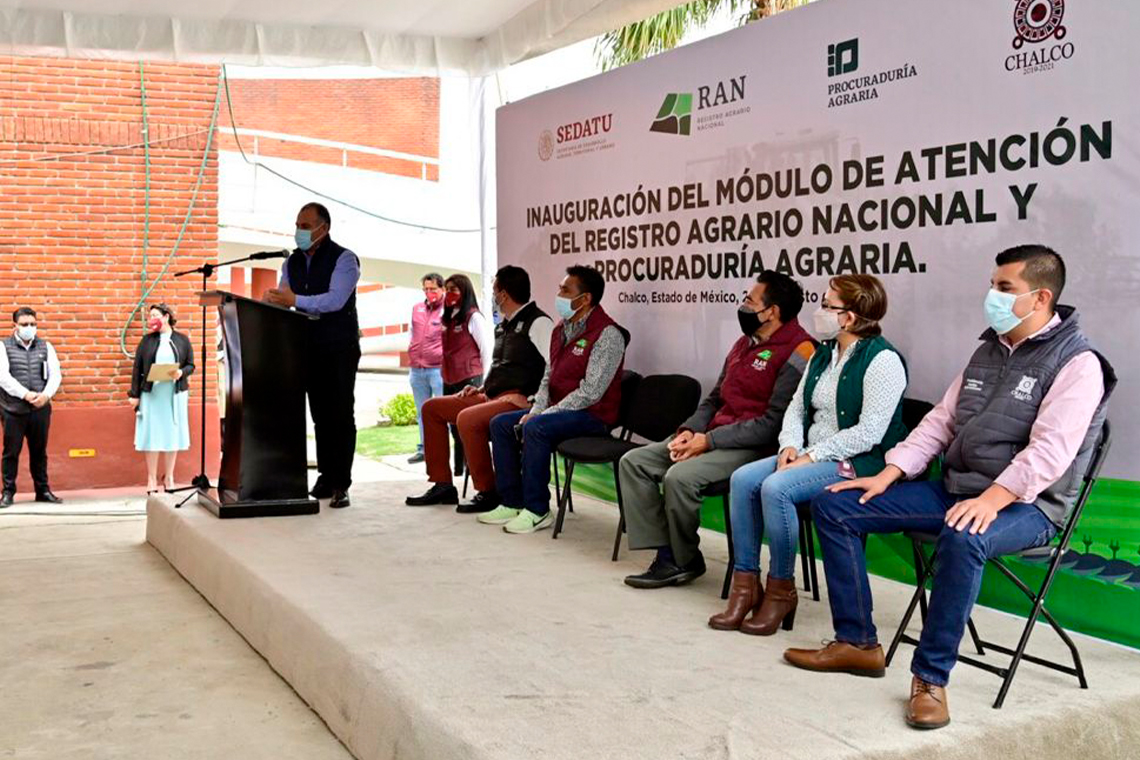 Boletín 270.-Miguel Gutiérrez inaugura el Módulo de Atención del Registro Agrario Nacional y Procuraduría Agraria en las instalaciones del Sistema Municipal DIF Chalco