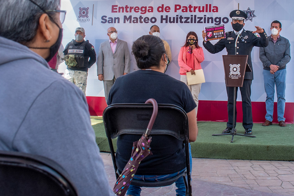 Boletín 242.- Gobierno de Chalco entrega patrullas para San Pablo y Huitzilzingo