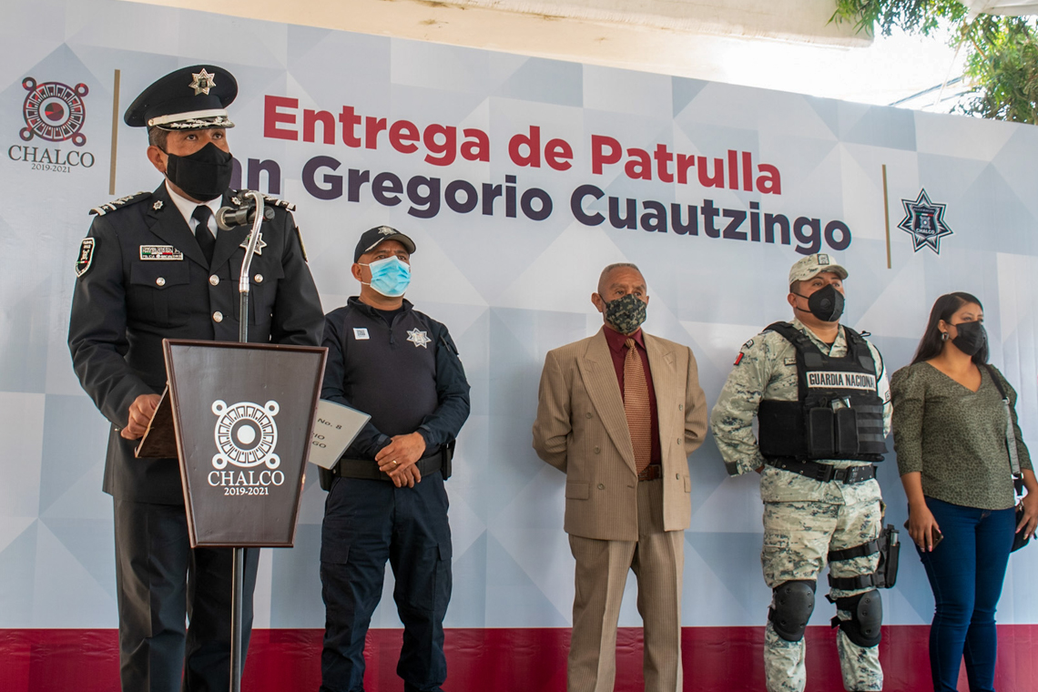 Boletín 244.- En San Lucas y Cuautzingo, el Gobierno de Chalco entrega patrullas