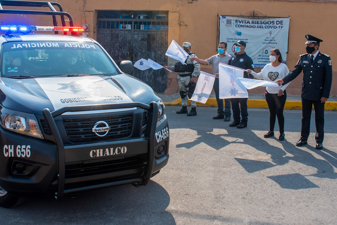 Boletín 244.- En San Lucas y Cuautzingo, el Gobierno de Chalco entrega patrullas