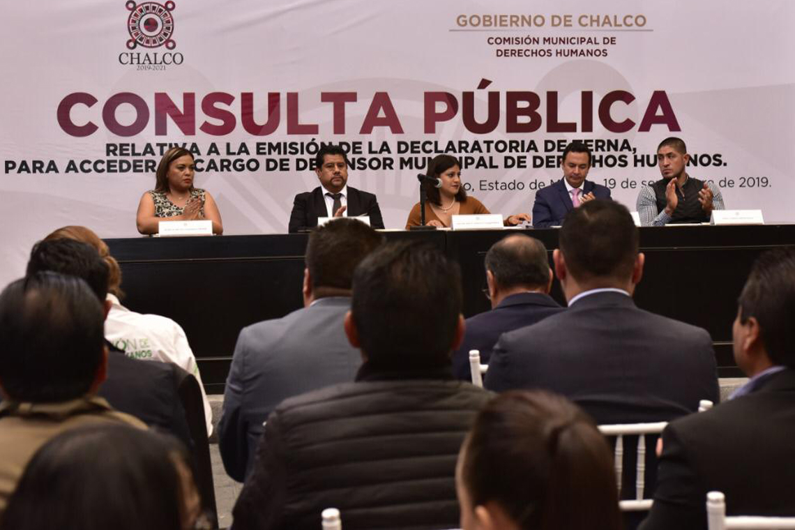 Boletín 107.-Comisión de Derechos Humanos del Gobierno de Chalco realiza consulta pública para elección del Defensor Municipal