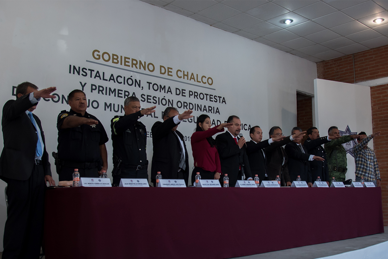 Boletín 025.-Gobierno de Chalco instala el Consejo de Seguridad Pública Municipal