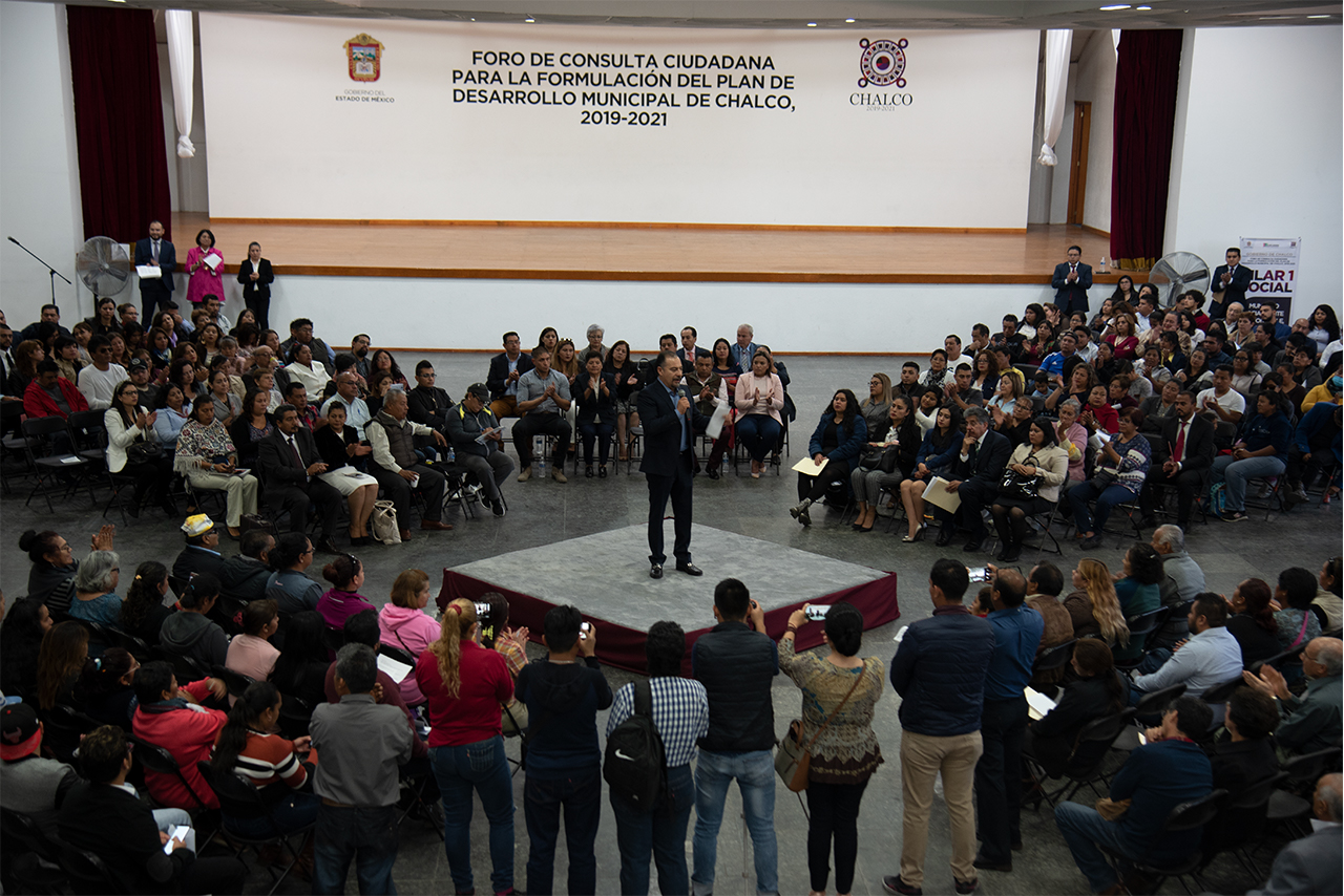 Boletín 026.-El Gobierno de Chalco lleva a cabo los Foros de Consulta Ciudadana para el Plan de Desarrollo Municipal