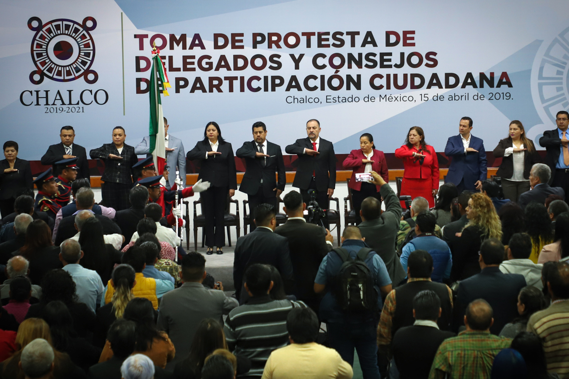 Boletín 041.-Miguel Gutiérrez toma protesta a los nuevos Delegados y Consejos de Participación Ciudadana para el periodo 2019-2021