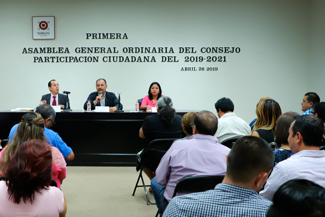 Boletín 45.-El Gobierno de Chalco celebra su primera Asamblea General Ordinaria con el Consejo de Participación Ciudadana