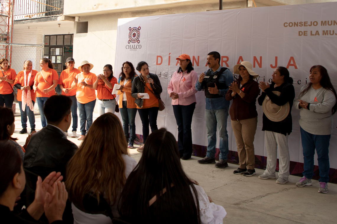 Boletín 59.-Gobierno de Chalco realiza, en Huitzilzingo, su segunda caminata  para combatir la violencia de género