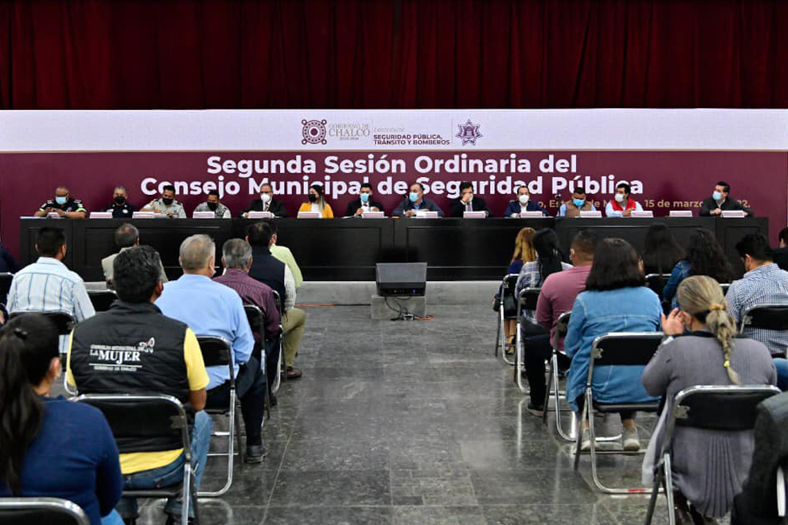 Boletín 037.-Gobierno de Chalco celebra su Segunda Sesión Ordinaria del Consejo Municipal de Seguridad