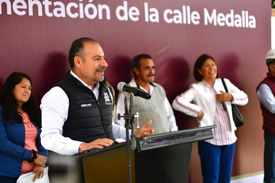 Boletín 114.- Miguel Gutiérrez entrega pavimentación en Cuautzingo