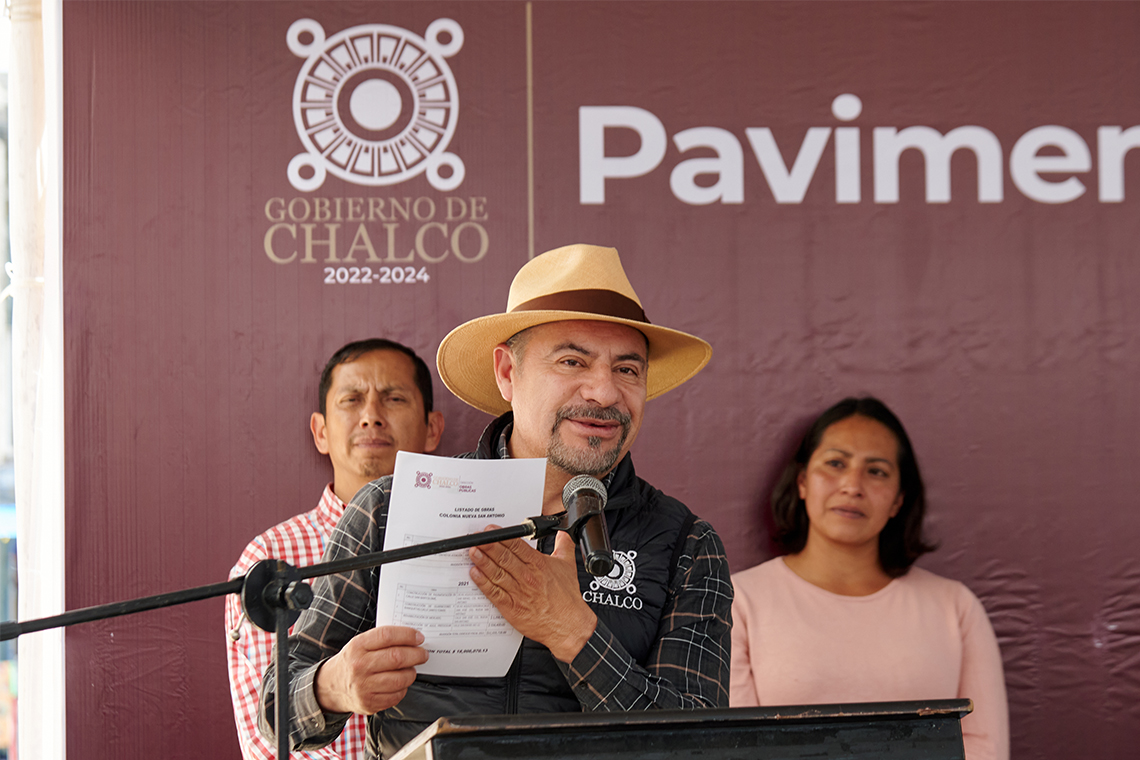 Boletín 153.- Miguel Gutiérrez entrega 5 obras públicas en San Marcos Huixtoco, Nueva San Isidro, Casco de San Juan y Nueva San Antonio