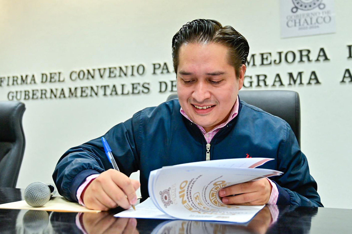 Boletín 223.- Gobierno de Chalco firma convenio en materia de derechos humanos e impulso al federalismo