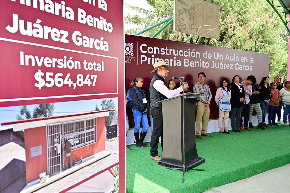 Boletín 233.- Miguel Gutiérrez entrega obras educativas por 3.7 millones de pesos