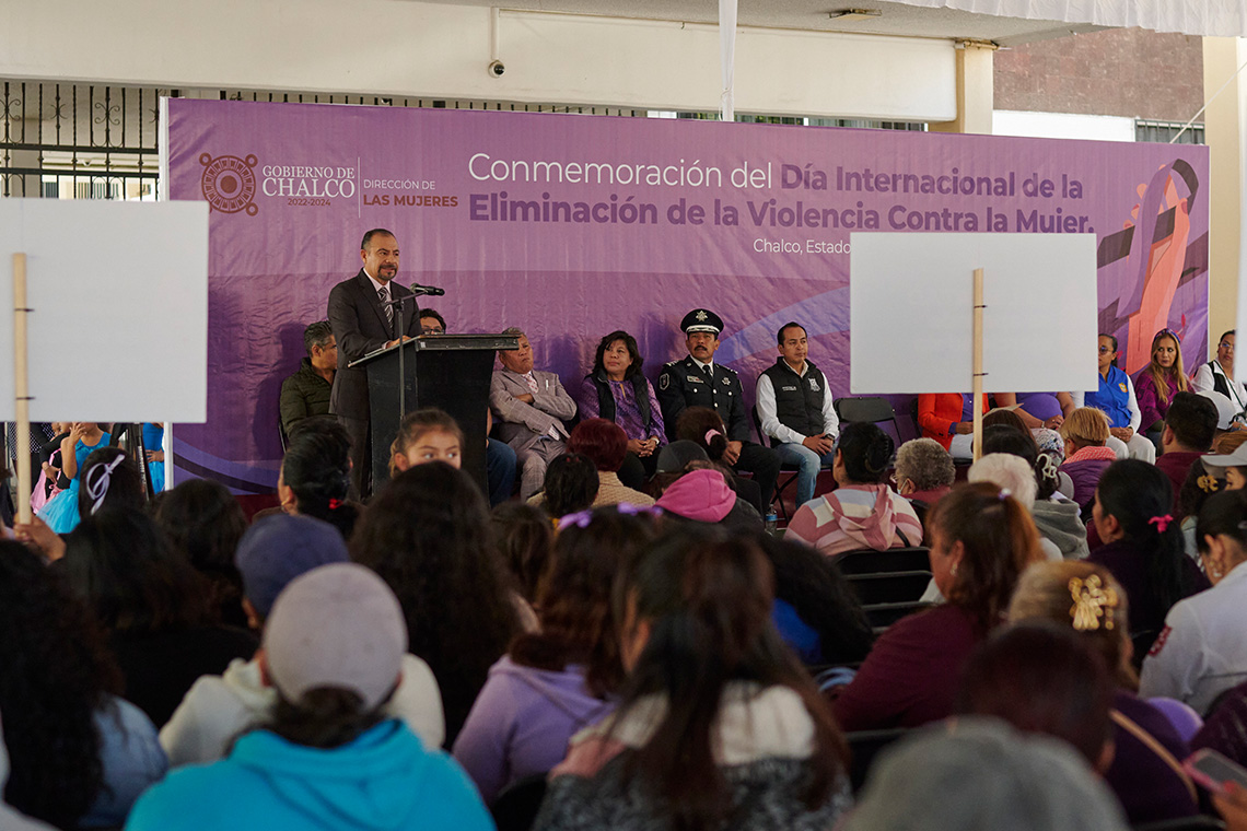 Boletín 241.- El Gobierno de Chalco conmemora el Día de la Eliminación de la Violencia Contra las Mujeres