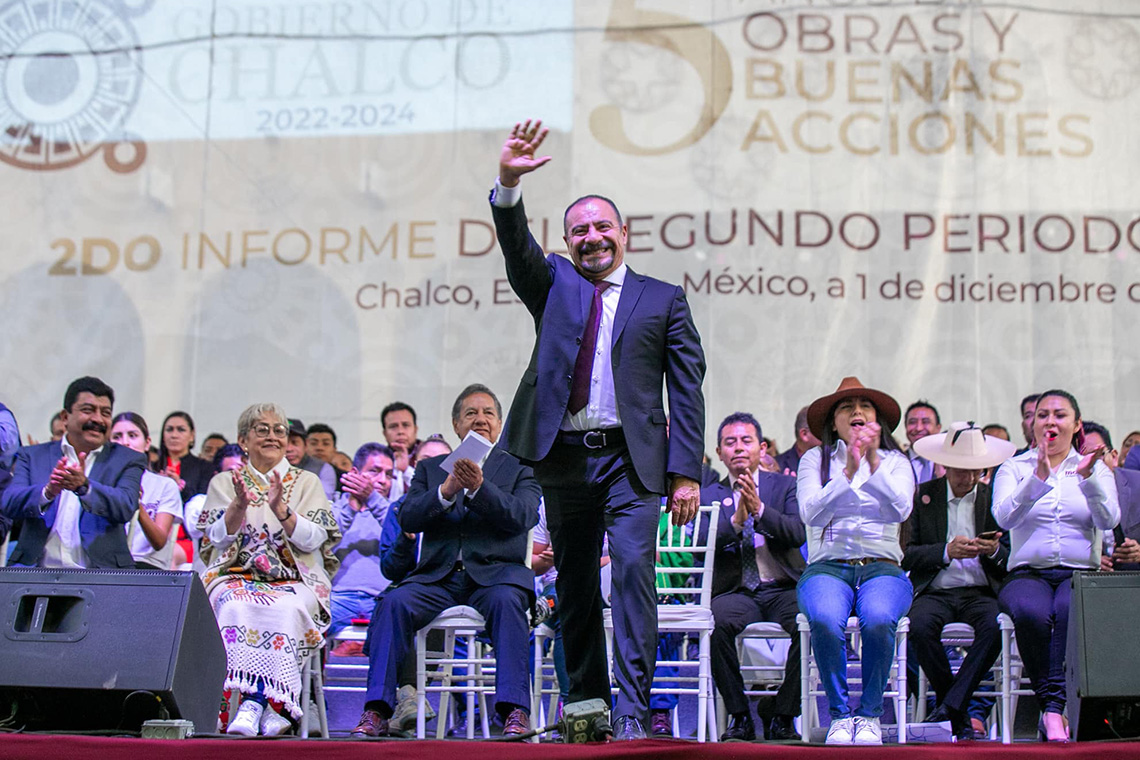 Boletín 244.- Miguel Gutiérrez rinde Informe de Gobierno como el alcalde más premiado del Estado de México con 1,064 obras públicas en 5 años