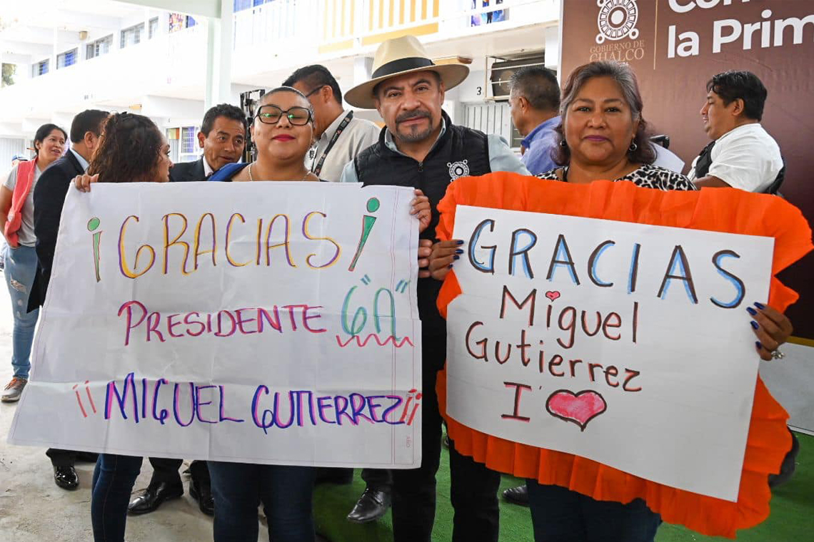 Boletín 283.- Miguel Gutiérrez entrega 4 obras en beneficio de la educación, el deporte y la recreación