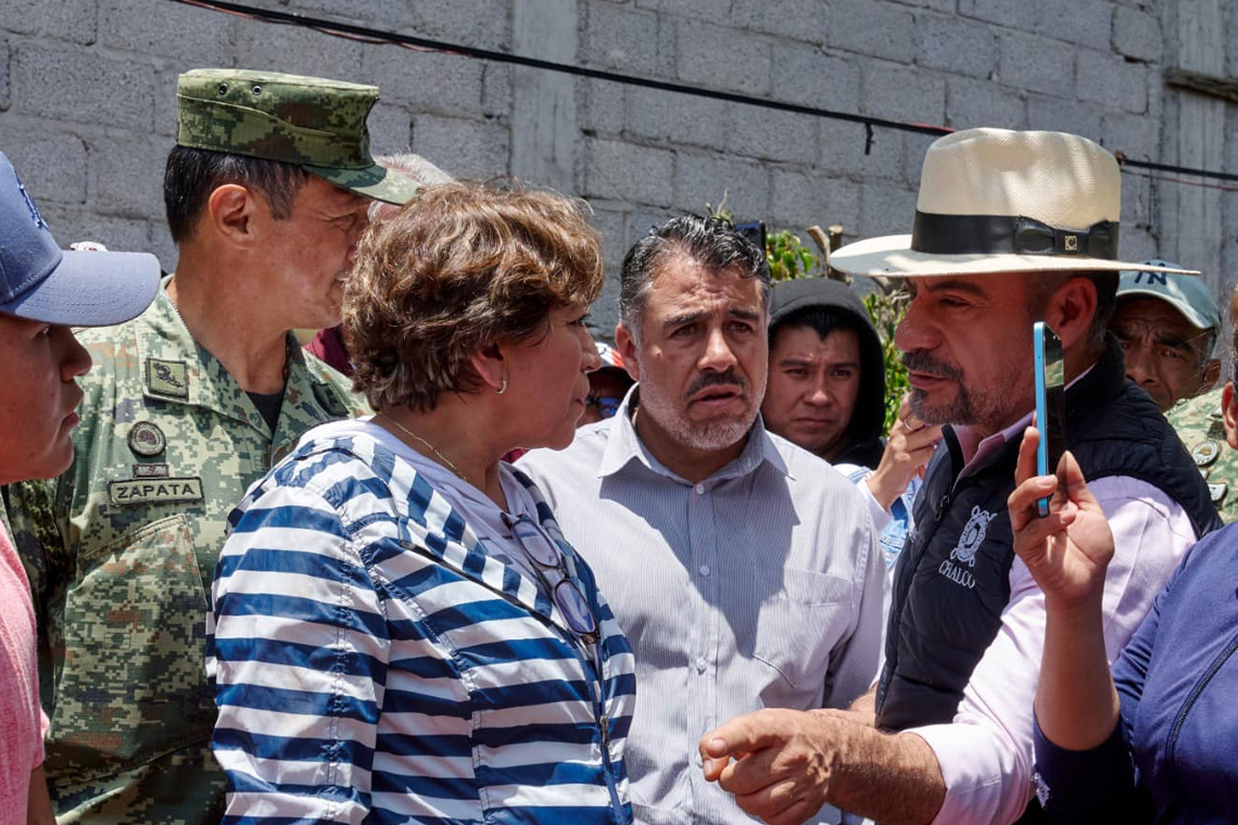 Boletín 299.- Miguel Gutiérrez recibe a la Gobernadora del Estado de México para atender emergencia por lluvias