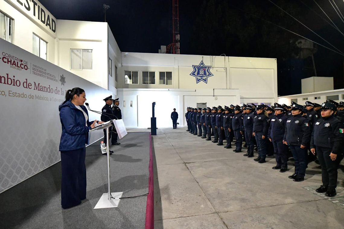 Boletín 001.- Abigail Sánchez hace Cambio de Mando de la Policía Municipal