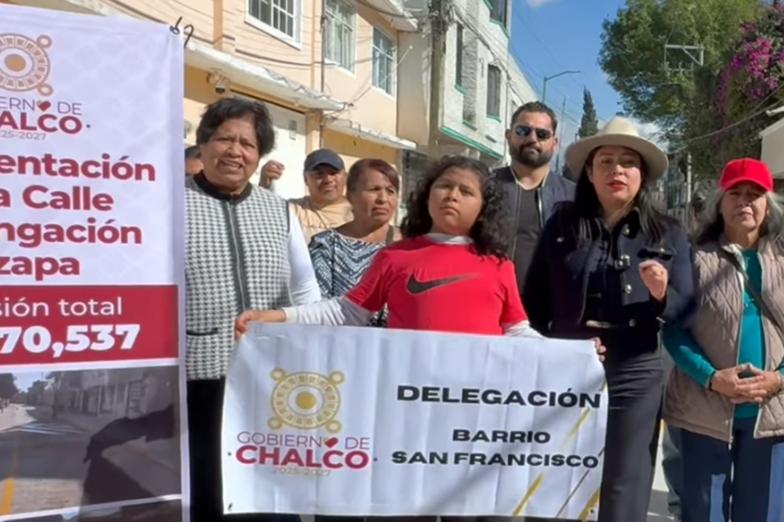 Boletín 125.-   Abigail Sánchez entrega pavimentación en Barrio San Francisco