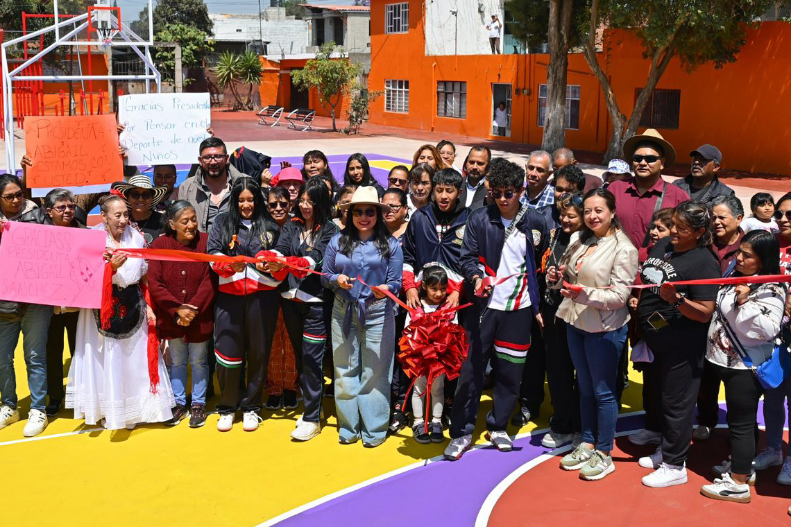 Boletín 150.- Abigail Sánchez entrega obra deportiva en Cuautzingo