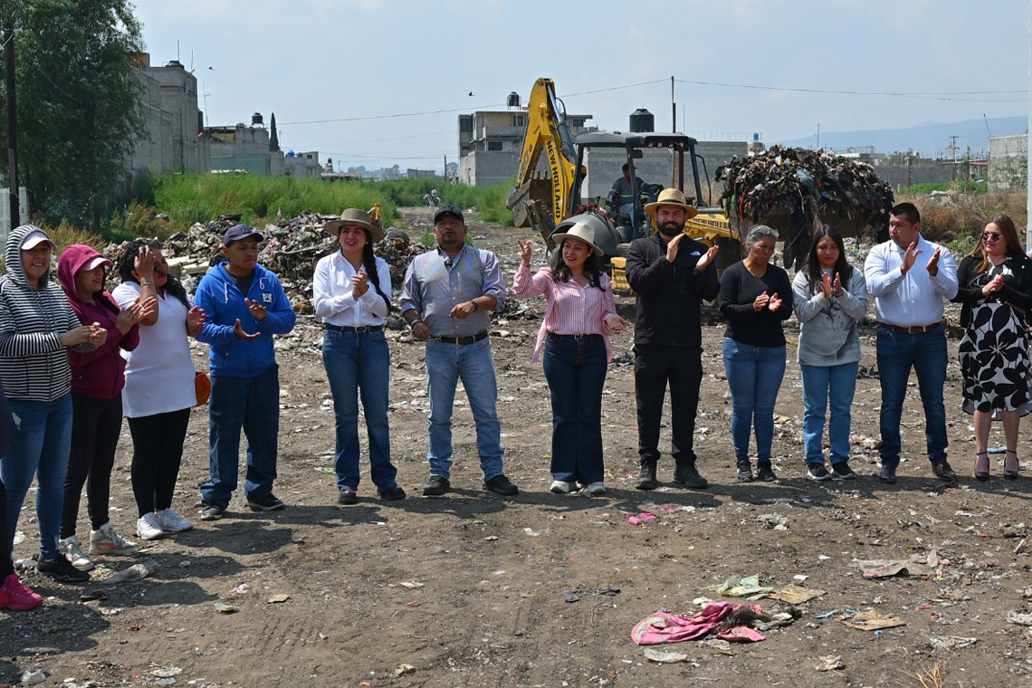Boletín 163.- Abigail Sánchez encabeza retiro de 370 toneladas de basura en Jardines de Chalco